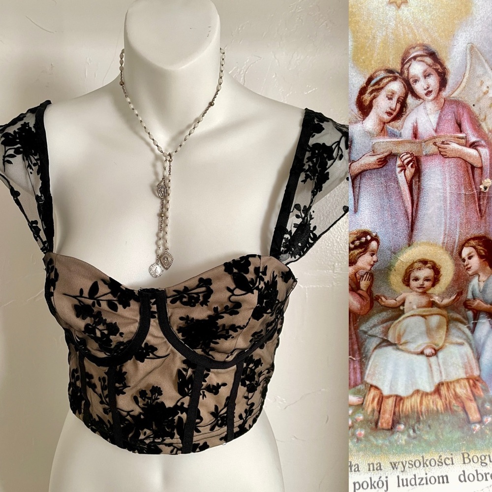 Unique Artisan VINTAGE ROSARY Beads Lariat NECKLACE